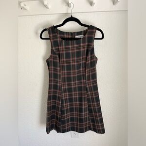 Alyn Paige Vintage Y2K Plaid Sleeveless Mini Dress Womens Small